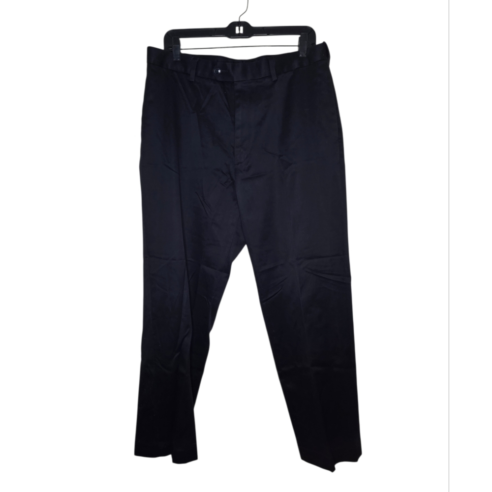 Perry Ellis Portfolio Black 100% Cotton Dress Pants Size 34 X 30